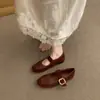 Bailarinas retro estilo francés Mary Jane para mujer, nuevo modelo de verano 2026, adecuadas para combinar con faldas, zapatos de moda de corte bajo