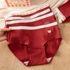Ropa interior roja para mujer en su año zodiacal, algodón puro, algodón de grado A para bebé, entrepierna antibacteriana, shorts tipo triángulo de cintura media