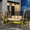 Silla Mecedora de Exterior, Silla Colgante, Cuna Doble para Patio, Hamaca para Terraza de Casa, Jardín, Patio Pequeño, Cesta Colgante, Columpio de Exterior