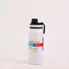 Garrafa de Água Fitness ao Ar Livre de Aço Inoxidável de Camada Dupla Personalizada com Alça, Garrafa de Água de Grande Capacidade para Beber Esportes, Copo Térmico de Presente