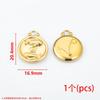 Colgante de acero inoxidable con diseño de las doce constelaciones, joyería DIY, collar, pulsera, chapado en oro de 18 quilates, color, accesorios para colgantes.