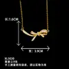 Collar para Mujer Estilo Chanel Completamente Diamantado Dorado Doble Cara Trébol de Cuatro Hojas de la Suerte Diseño Simple Sentido del Diseño Cadena para Clavícula sin Color