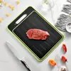 Bandeja Descongelante 2 em 1, Tábua de Corte Descongelante com Afiador de Facas, Bandeja de Descongelamento para Carne Congelada, Tábua de Corte de Dupla Face com Afiador de Facas