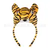 Accesorios de Disfraz de Rendimiento Animal Diadema de Animales de Dibujos Animados Diadema Estéreo Diadema Halloween Traje de Tigre