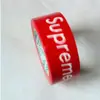 Cinta de Empaque de Marca Supreme Grande Ancha Moderna Cintas Adhesivas para Sellado de Cajas SUP Rojo Negro Decoración Personalizada