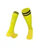 Meias de Futebol com Base de Toalha Espessa, Longas Respiráveis, Absorventes de Umidade, Antiderrapantes Esportivas, Meias de Futebol Infantil Listradas Acima do Joelho