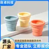 Fabricante de Copo de Água Dobrável de Silicone de Grau Alimentício Logotipo Personalizado Portátil para Exterior Copo de Café Telescópico Dobrável Presente Copo Dobrável