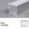 Luminária Linear LED de Sobrepor com Teto Pré-Embutido de Liga de Alumínio Cinza, Luminária Linear de Borda Cob, Perfil Embutido para Canal de Luz