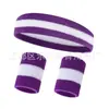 Deportes al Aire Libre Conjunto de Tres Piezas Diadema Colorida Muñequera Algodón Transpirable Absorbente de Sudor Diadema para el Cabello Running Baloncesto Pañuelo de Cabeza de Algodón Absorbente de Sudor