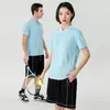 Camiseta Deportiva de Manga Corta de Seda Helada para Pareja Unisex Ropa de Trabajo Camiseta Delgada de Secado Rápido con Cuello Polo