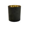 Vaso de vidrio dorado con tapa, taza de vela de electrochapado colorido, tarro de vela casero DIY, taza de candelabro de vidrio de color para spray de ambiente
