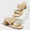 Ventas Directas de Fábrica Sandalias para Mujer Verano Refrescante Vacaciones en la Playa Moda Estilo Casual Mula Tejida Tacones Altos