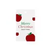 Tarjeta de felicitación de Feliz Navidad, Etiqueta para Nochebuena, Caja de regalo de flores, Tarjeta de bendición, Postre de pastel, Tarjeta de decoración de recuerdo