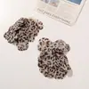 Atmosfera de Outono e Inverno Estilo Hong Kong Estampa de Leopardo Tecido Flores DIY Faixa de Cabelo Brincos Corsage Adorno de Cabeça Acessórios de Vestuário