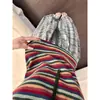 Conjunto de Pijama Regata Listrado Estilo Coreano para Mulheres, Novo Estilo de Verão, Regata e Calça Longa, Roupa de Casa, Conjunto Casual Plus Size, Adequado para Sair