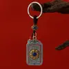 Colgante giratorio para llavero de coche, modelo nuevo, amuleto de nueve palacios y ocho trigramas de Xizang con mantra de seis caracteres, unisex