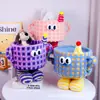 Balde Abraçável Monstrinho Algodão Dopamina Corda de Algodão Desenho Animado Sala de Estar Cesta de Mesa Casa Crianças Lanche Brinquedo Cesta de Armazenamento