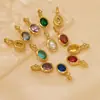 Acessórios DIY Europeus e Americanos, Strass, Pedra de Nascimento de Dezembro com Diamantes, Pingente de Aço Inoxidável 316, Acessórios de Pérola Colorida