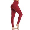 Transfronteiriço Europa e Estados Unidos Nova Cintura Alta Abdominal Treinamento Reflexivo Tira Leggings Costura Bolso Yoga Calças CS9001