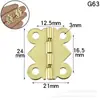 Dobradiça de ferro amarela multiestilo dobradiça miniatura dobradiça plana de bolso DIY modelo caixa de presente dobrável