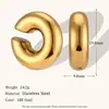 Joyería de Acero Inoxidable, Nuevo Estilo Popular en Europa y América, Diseño Exagerado Hueco, Pendientes de Alta Gama, Chapados en Oro de 18K, Pendientes de Moda con Diamantes