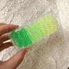 Corda de Celular Gradiente Cinza Transparente Fresca, Elástico de Cabelo Coração de Silicone Feminino, Elástico Fresco, Acessório de Cabelo