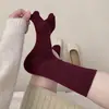 Meias de Algodão com Dedos Separados para Mulheres, Cano Médio, Femininas, Outono/Inverno, Estilo Japonês, Meias com Dedos Divididos, Casco de Ovelha, Versátil, 100% Algodão, Meias Largas