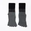 Calcetines antideslizantes, calcetines de yoga de color degradado, calcetines de cinco dedos, especializados para deportes, fitness y Pilates, calcetines profesionales de caña media para mujer