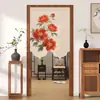 Nueva Cortina de Puerta Estilo Chino, Media Cortina con Acabado de Alta Gama, Cortina Divisoria para Dormitorio, Cortina Transparente para Habitación de Casa, Cortina Corta para Baño