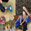Zapatos de ballet para mujer estilo Grapema de fondo plano para rollitos de huevo, piel de oveja ultrablanda, punta redonda, lazo, tacones bajos para ir al trabajo