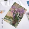 Carpeta en L impresa Serie Colección de Flores pinturas famosas flores famosas A4 carpeta individual estudiante oficina almacenamiento de datos