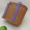 23 Canasta de Verduras Estilo Nuevo, Canasta de Compras Portátil, Cesta Simple de Comedor de Mimbre Sintético, Cesta de Flores, Cesta de Almacenamiento de Snacks, Portátil