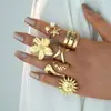Anillo de Mariposa Popular Transfronterizo Europeo y Americano Anillo Abierto Multijunta Set de Anillos Transfronterizo Más Vendido Set de 22 Anillos de Corazón