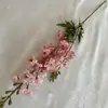 Jacinto Artificial de 2 Ramas Estilo Europeo Delphinium Flores Decoración Salón de Bodas Arreglo de Flores de Seda DIY Fondo