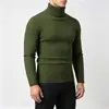 Comércio Exterior Outono/Inverno 2026 Suéter Masculino de Tricô Trançado Estilo Coreano Slim Gola Alta Camada Base Malha Roupa Íntima