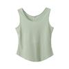 Chaleco de Waffle con Cuello en U y Hombros Anchos para Mujer, Nuevo Estilo de Primavera, Top Versátil Ajustado para Tallas Grandes de Mujer 122070