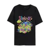 [Código Europeo Transfronterizo] Manga Corta 2024 Nuevo Estampado de Patrón de Banda Slipknot Europeo y Americano Cuello Redondo
