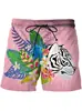 Pantalones de impresión digital 3D personalidad suelta moda transpirables coloridos estampado de plantas 2024 explosiones transfronterizas