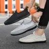 Sapatos Masculinos Fly Malha Tecida Esportivos e de Lazer Sapatos de Malha de Solado Fino para Homens no Trabalho Sapatos Casuais Leves de Solado Macio Tênis para Atacado