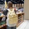 Nova Mochila Escolar Estilo Coreano Ins 2026 para Estudantes Universitárias, Mochila de Alto Acabamento com Laço e Bolinhas em Inglês