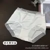 Saia Xiaolan Y008 Modal Roupa Íntima Sem Marcas Feminina Cintura Média Listrada Bolinhas Onduladas Alta Elasticidade Amiga da Pele Respirável Calcinha