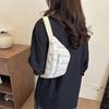 Bolsa de Peito Estudante de Tecido de Nylon de Grande Capacidade Estilo Mori Retrô Cor Contrastante Listrada Distinta Fresca e Fashionable Bolsa de Ombro 2025 para Mulheres