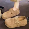 Zapatos de mujer de suela gruesa, que aumentan la altura, de doble uso, totalmente cerrados estilo Birkenstock, nuevo modelo otoño 2026, mocasines sin cordones, zapatos de vestir populares estilo Birkenstock