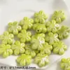 Contas Soltas Cerâmicas Verdes Frescas de Formato Irregular com Furo Passante, Materiais para Pulseira e Colar de Miçangas Artesanais DIY, Acessórios de Joalheria