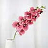 Orquídea phalaenopsis artificial estilo luxo leve para decoração de casamento, flores artificiais decorativas, arranjo floral artificial, phalaenopsis