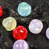 Cuentas acrílicas de color sólido con baño de color UV, cuentas con orificio pasante, cadena para teléfono móvil, material de cuentas sueltas para bricolaje, venta al por mayor