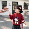 Nuevo suéter de hongos estilo coreano 2026 para niñas, nueva colección otoño/invierno, prenda exterior de moda para niños, ropa infantil de calidad de exportación