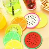 Posavasos de Silicona Color Gelatina Colorido Posavasos de Silicona Forma de Fruta PVC Creativo Antideslizante Aislamiento Térmico Posavasos
