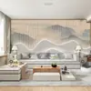 Papel de Parede para Parede de Fundo de TV Estilo Chinês Pintura a Tinta Novo Estilo 2026 para Centros de Bem-Estar, Salões de Beleza e Salas de Chá