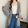 Jaqueta Cardigan Tricotada Branca de Seda Gelo Fina Plus Size para Mulheres, Peça de Roupa Externa Casual de Verão para Mulheres Plus Size, Camisa para Ar Condicionado, Top Emagrecedor